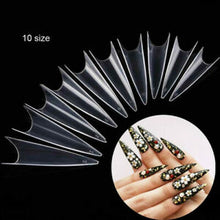 Load image into Gallery viewer, Pointed Tips_Less Curve_Set #0-9_Super Clear